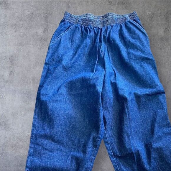 Vintage Levi’s Bend Over Elastic High Waist Capris 14 - Picture 1 of 12
